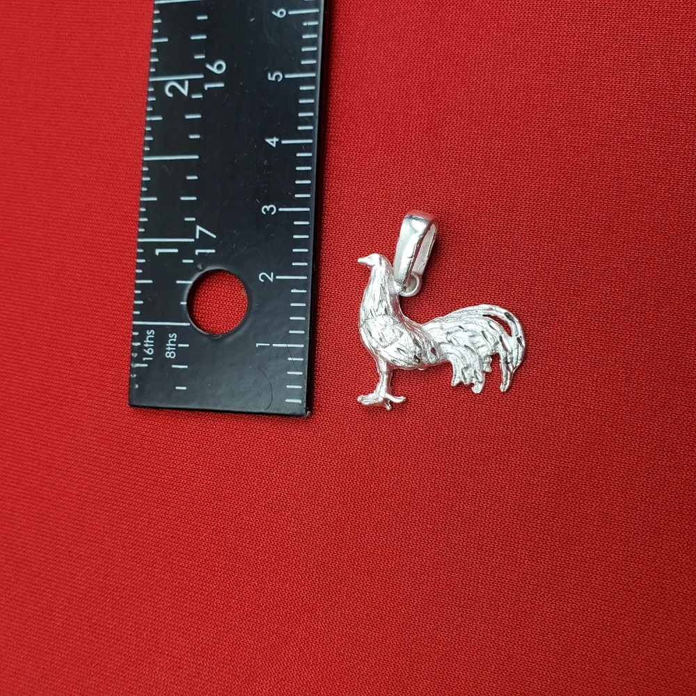 925 sterling silver men's Rooster pendant charm‎